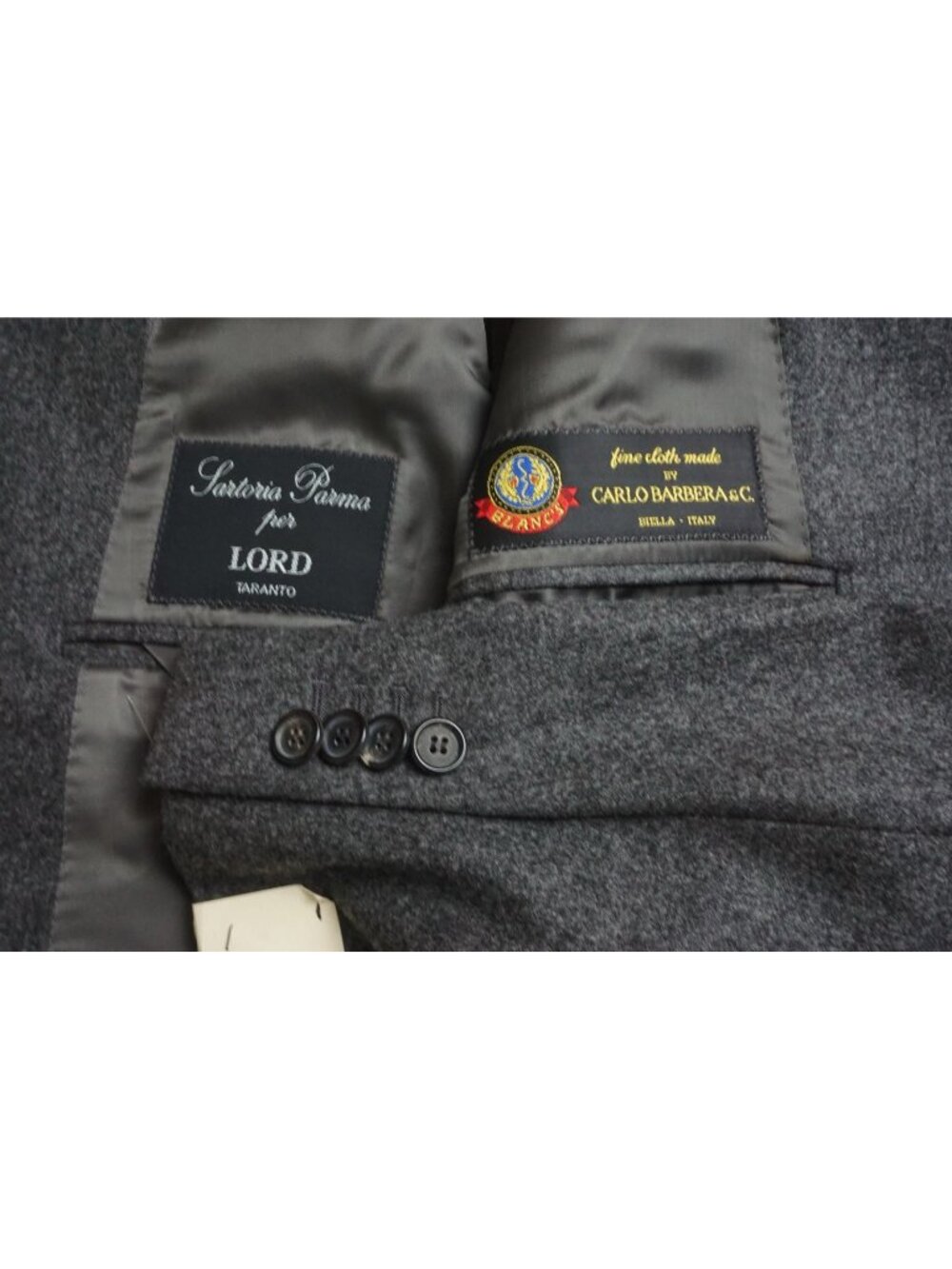 Sartoria Parma Caruso Gray Flannel 100% Wool Sport Coat Jacket 54 EU BRAND NEW